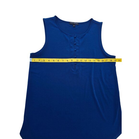Banana Republic Womens Blue Sleeveless Button-Front Tank Top M - Picture 4 of 5